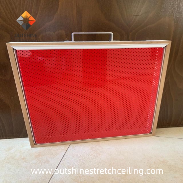 Outshine Brand Micro-perforated stretch ceiling acoustic sound absorption and noise reduction effect