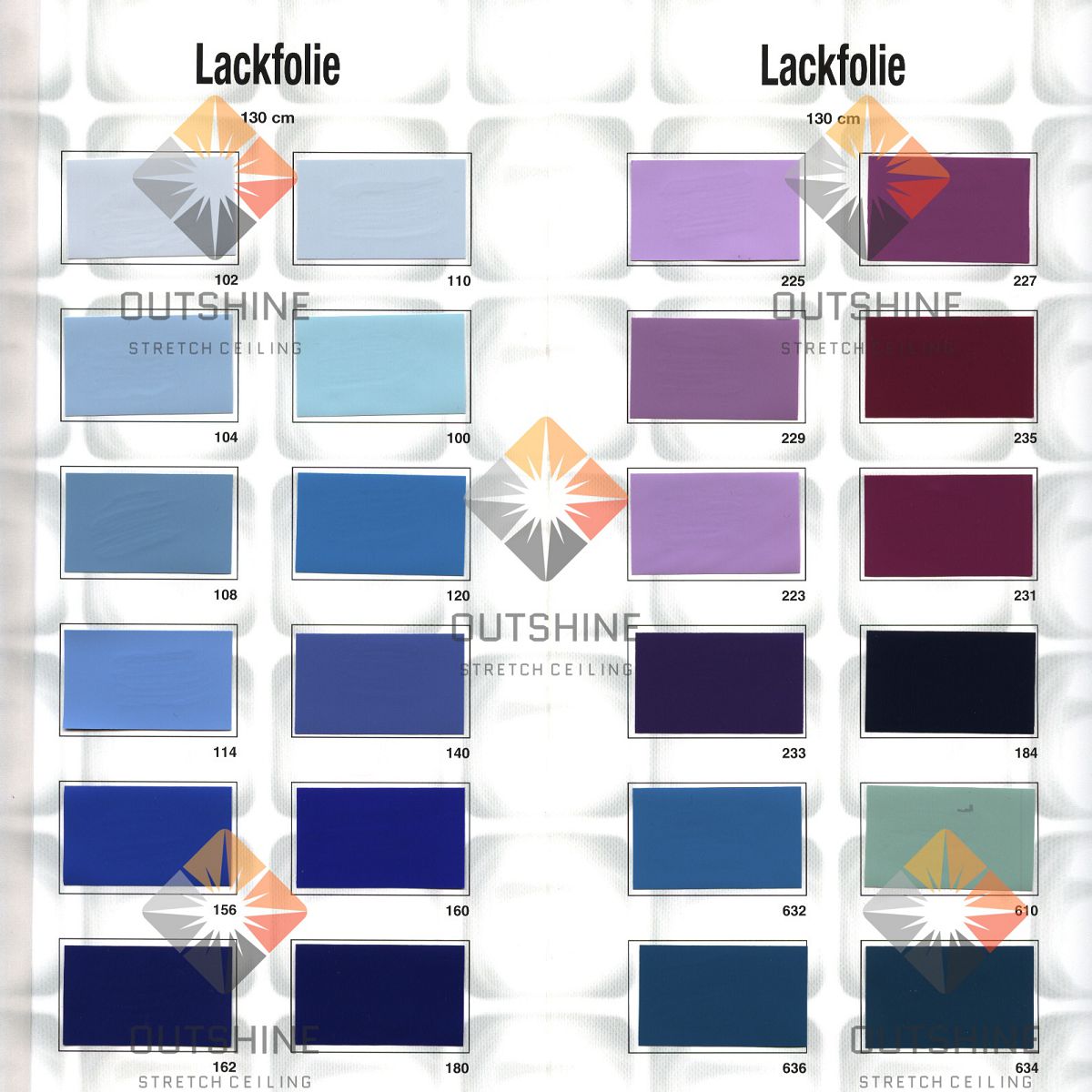 Outshine Brand PVC stretch ceiling film Glossy color catalog (2)