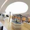 White Translucent PVC Stretch Ceiling Film 75% Light Transmission for Modern Office Lighting