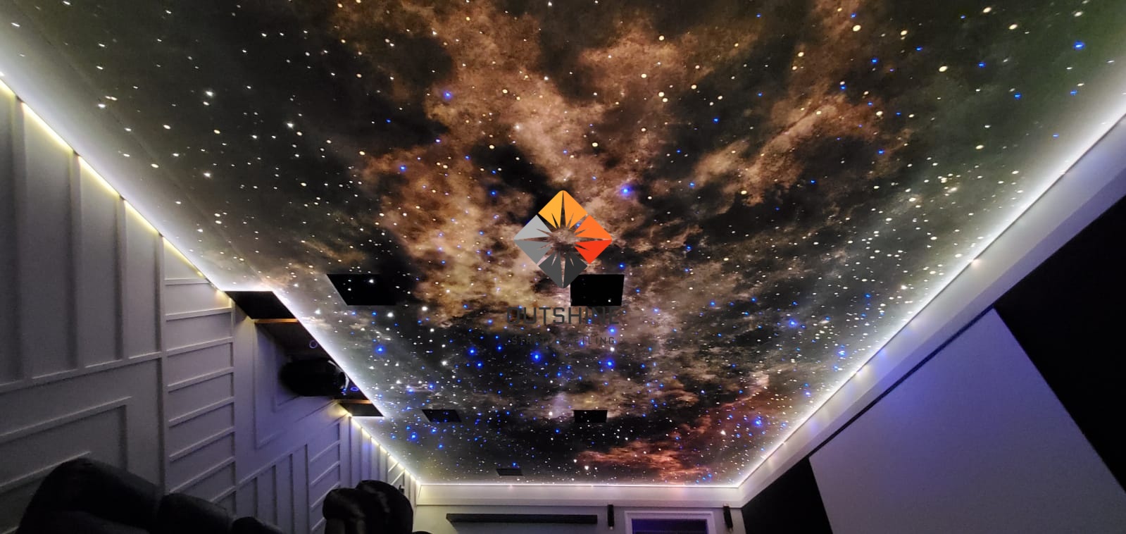 PVC Stretch ceiling Starry Sky Fiber optic Lighting Outshine Brand