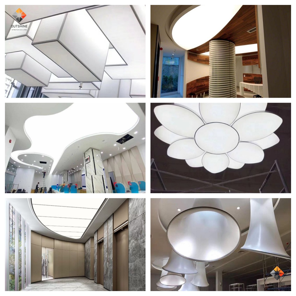 Outshine milky white translucent PVC stretch ceiling film