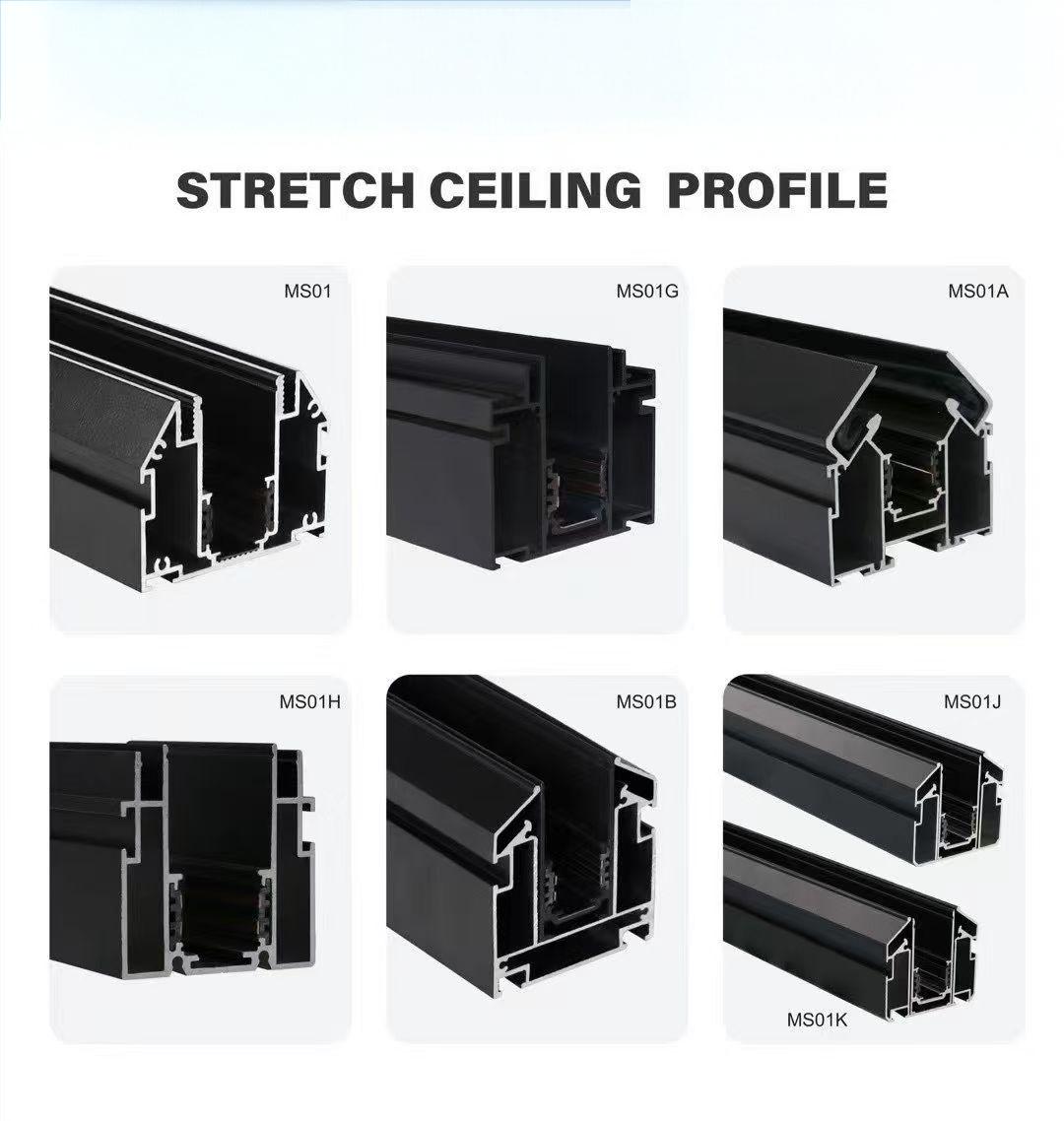 Stretch Ceiling Aluminum profile lighting system Magnetic lighting track