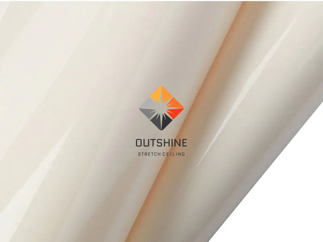 Luxurious Light Yellow Glossy Stretch Ceiling Roll - Create A Spacious & Elegant Atmosphere with High-Reflectivity PVC Film, Customizable Width (1.5M-5.0M) for OEM/ODM Projects