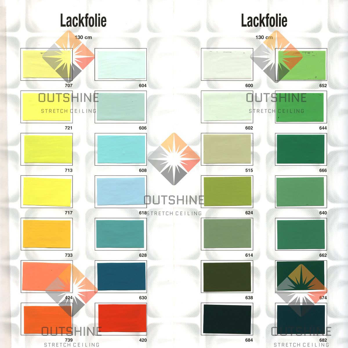 Outshine Brand PVC stretch ceiling film Glossy color catalog (5)