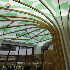Green Tree' Art Stretch Ceiling | Bring Nature Indoors | Custom Size & UV Print