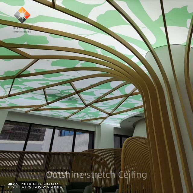 Green Tree' Art Stretch Ceiling | Bring Nature Indoors | Custom Size & UV Print