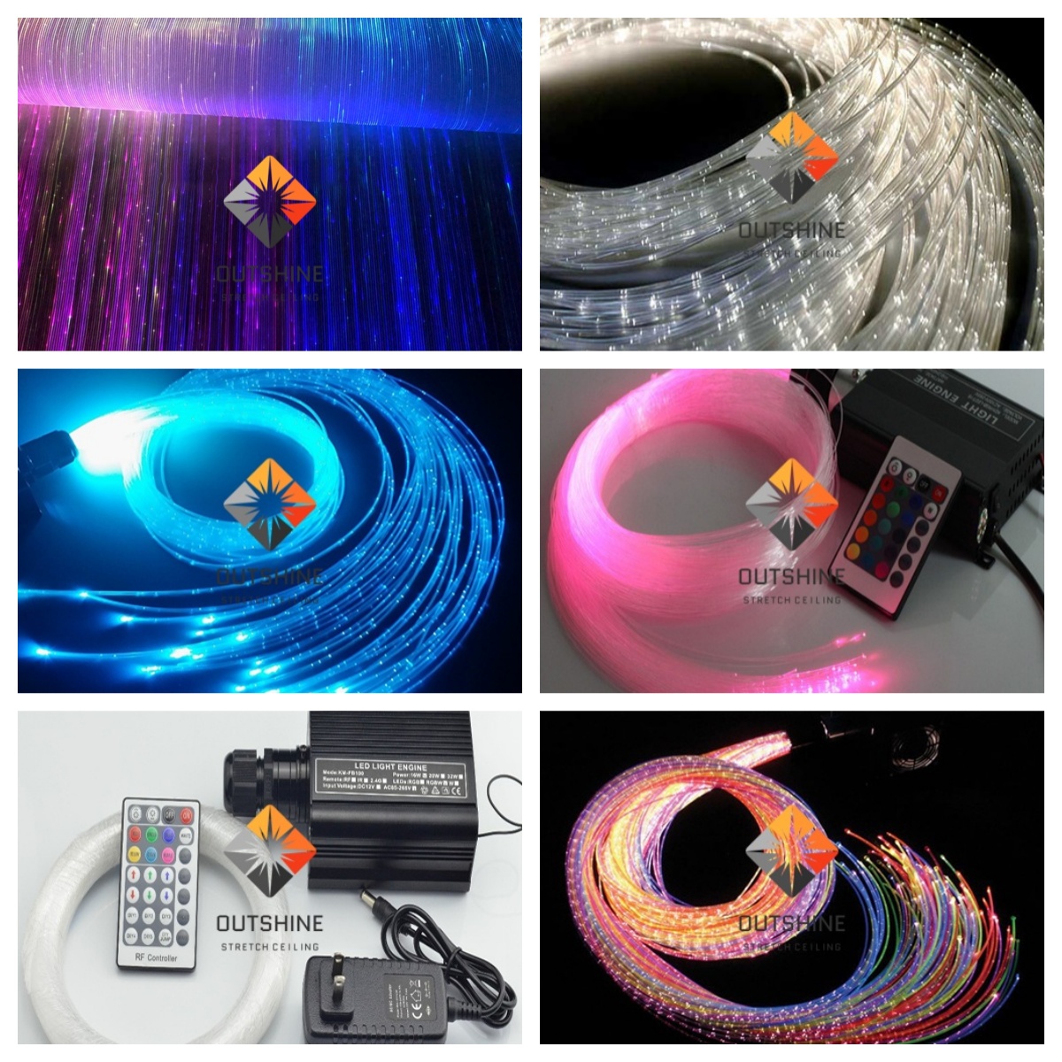 Fiber Optic Lighting Stretch Ceiling System Outshine Chinese factory