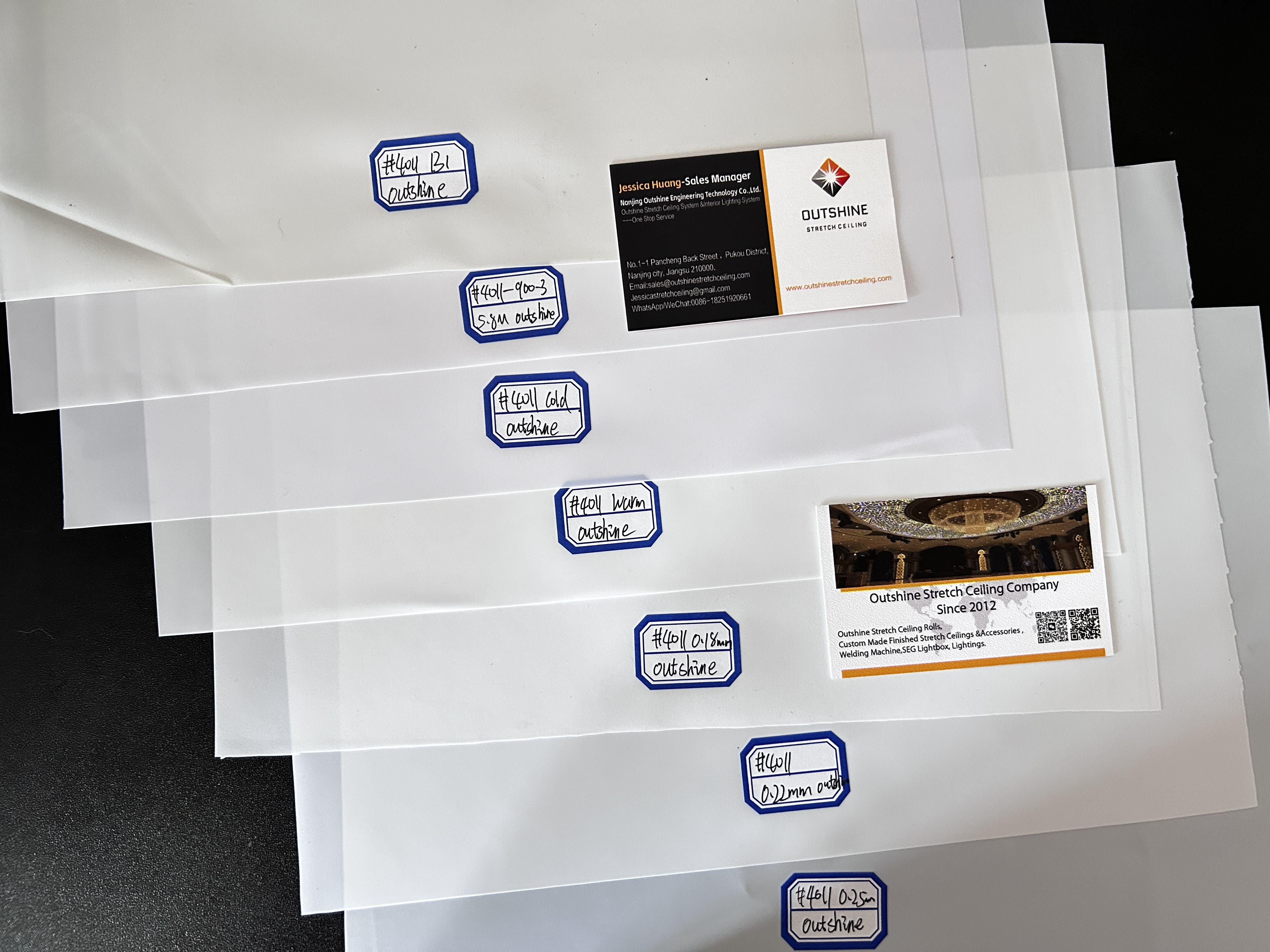 Translucent film T303 #4011 white warm Stretch ceiling rolls