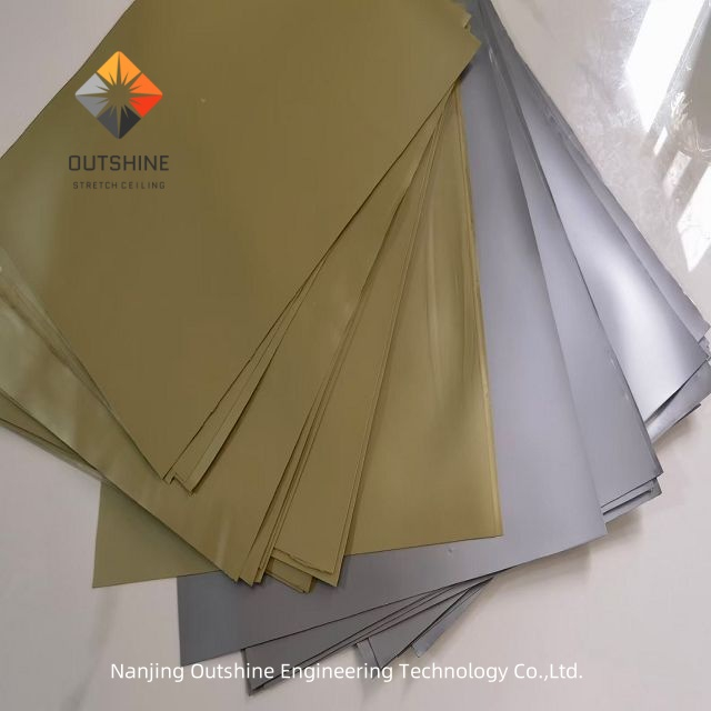 Factory price Wholesale Roll material Metallic design PVC Stretch Ceiling Film 