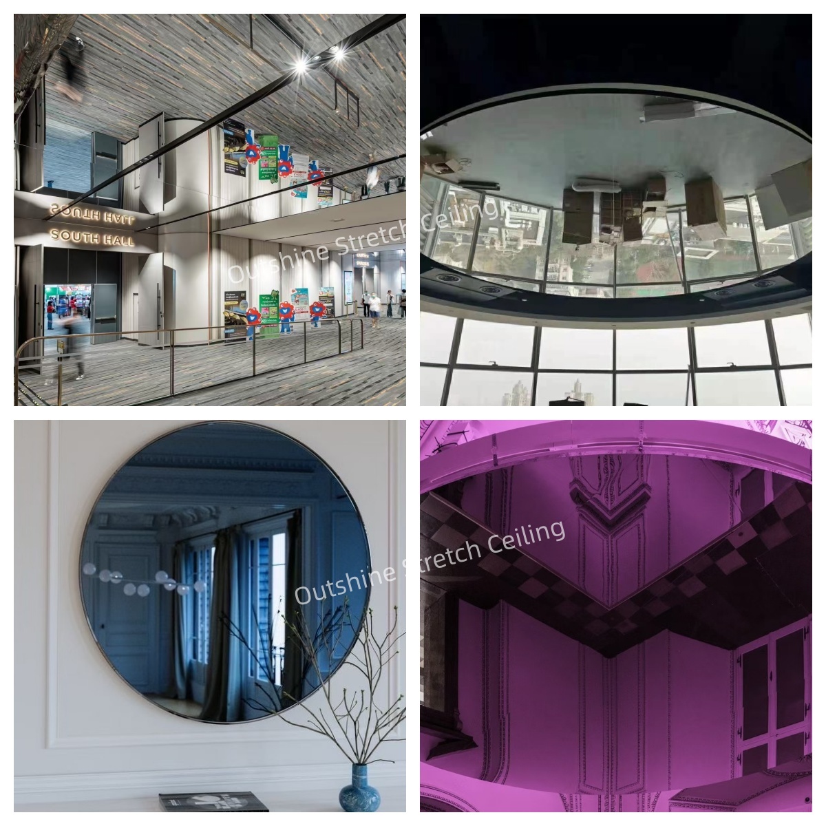 Mirror Stretch Ceiling Outshine Brand Chinese Manufacturer Factory price roll material ceiling film