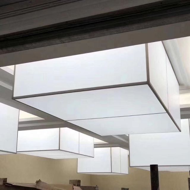 White Translucent PVC Stretch Ceiling Film 75% Light Transmission for Modern Office Lighting